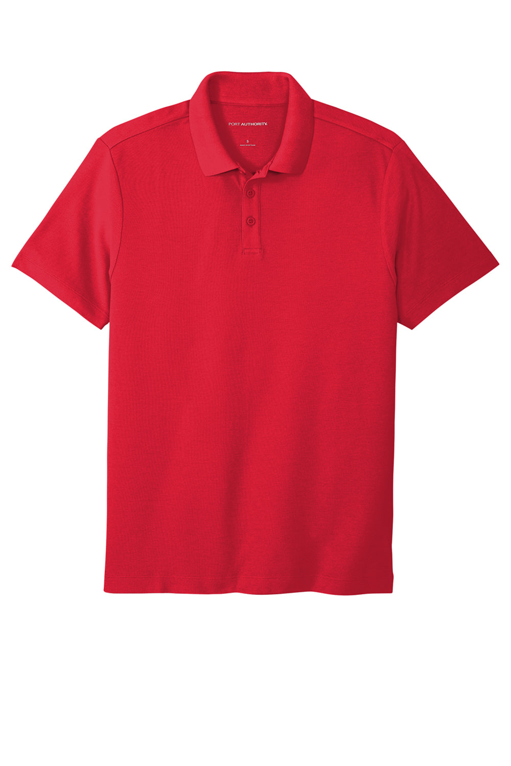 Port Authority K810 Mens React SuperPro Snag Resistant Short Sleeve Polo Shirt Rich Red Flat Front