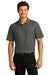 Port Authority K810 Mens React SuperPro Snag Resistant Short Sleeve Polo Shirt Storm Grey Model Front