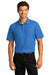 Port Authority K810 Mens React SuperPro Snag Resistant Short Sleeve Polo Shirt Strong Blue Model Front