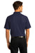 Port Authority K810 Mens React SuperPro Snag Resistant Short Sleeve Polo Shirt True Navy Blue Model Back