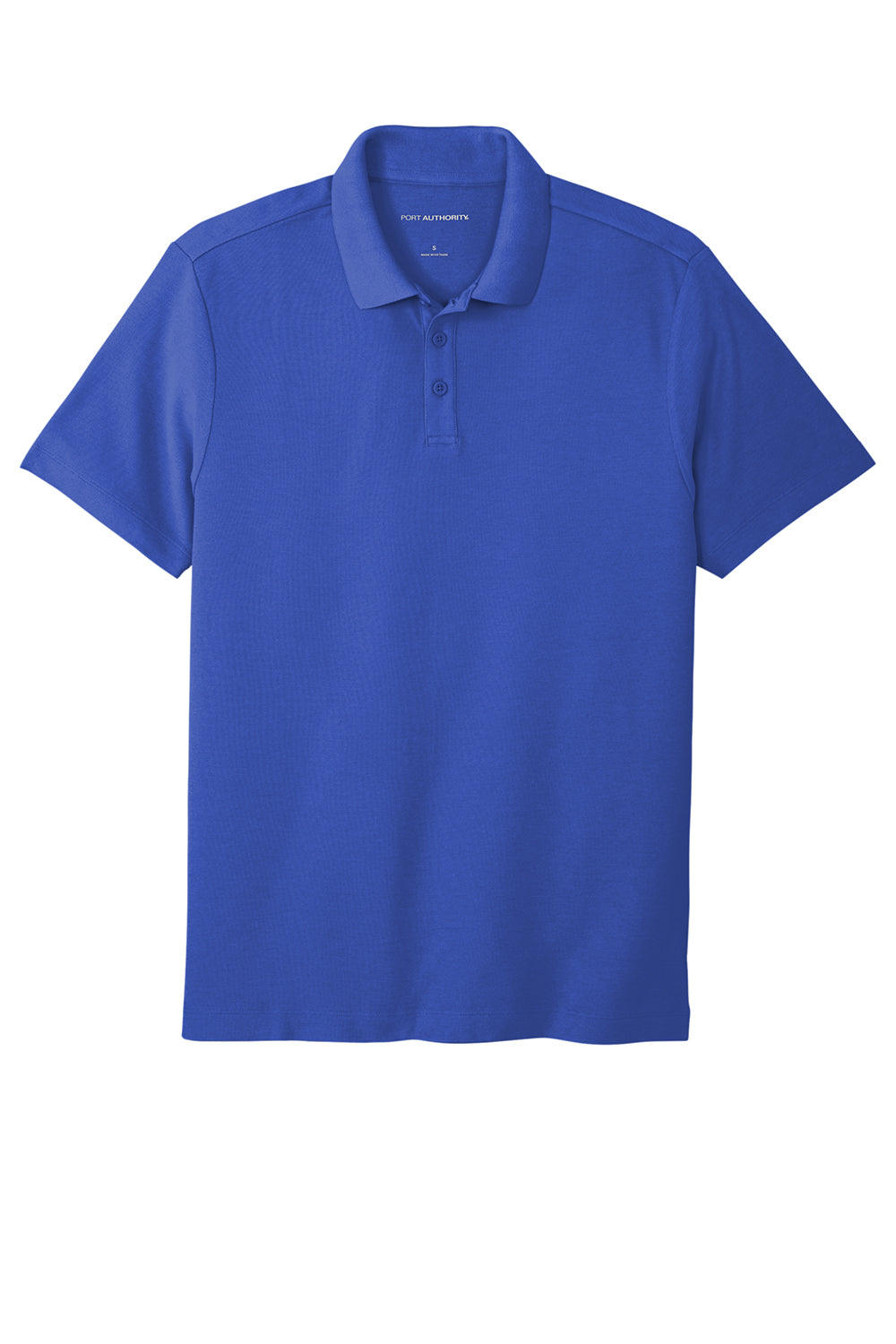 Port Authority K810 Mens React SuperPro Snag Resistant Short Sleeve Polo Shirt True Royal Blue Flat Front