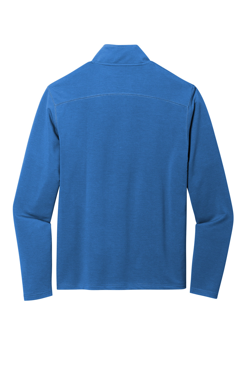 Port Authority K825 Mens Microterry Snag Resistant 1/4 Zip Sweatshirt Aegean Blue Flat Back