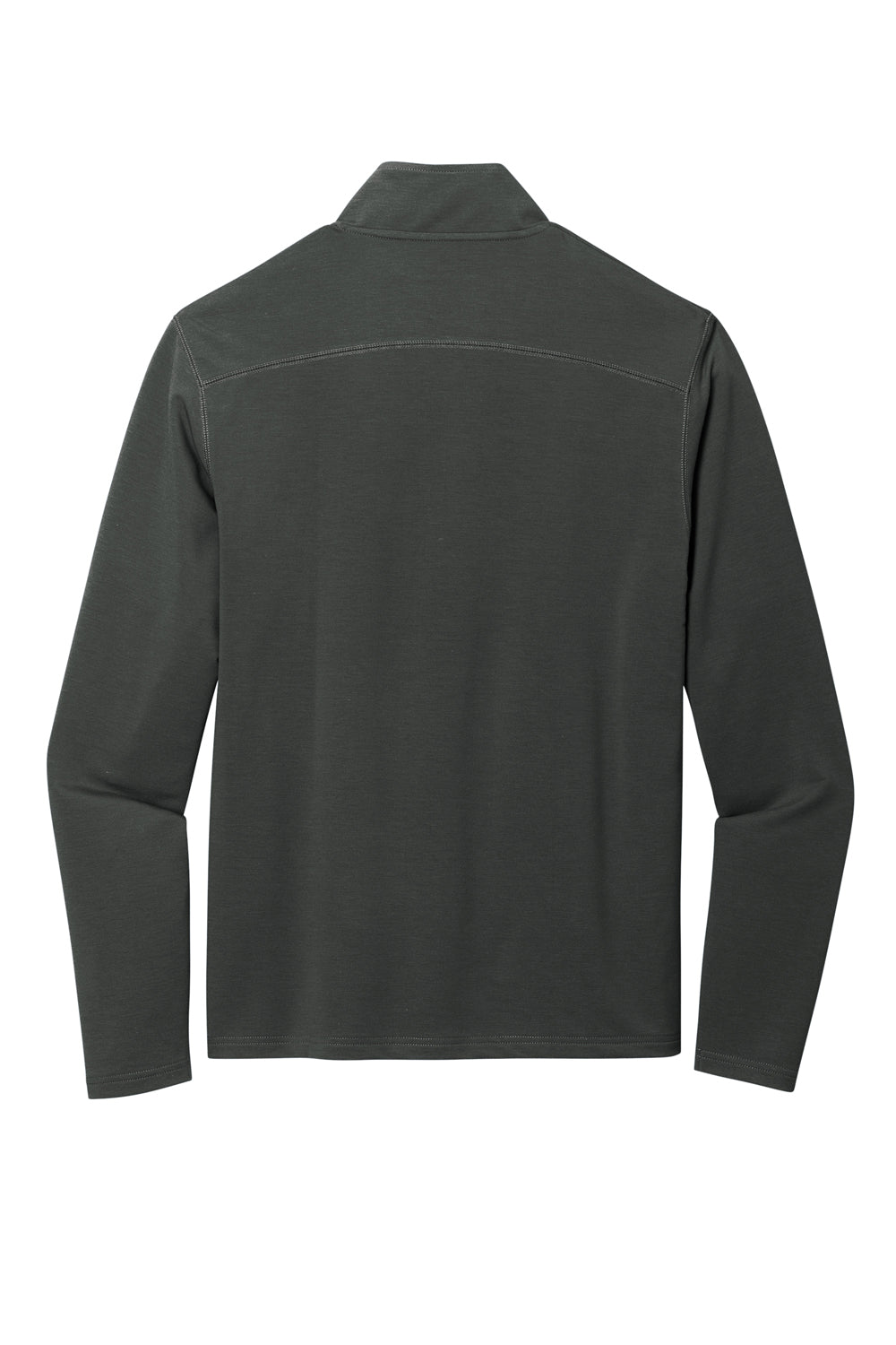 Port Authority K825 Mens Microterry Snag Resistant 1/4 Zip Sweatshirt Charcoal Grey Flat Back