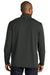 Port Authority K825 Mens Microterry Snag Resistant 1/4 Zip Sweatshirt Charcoal Grey Model Back