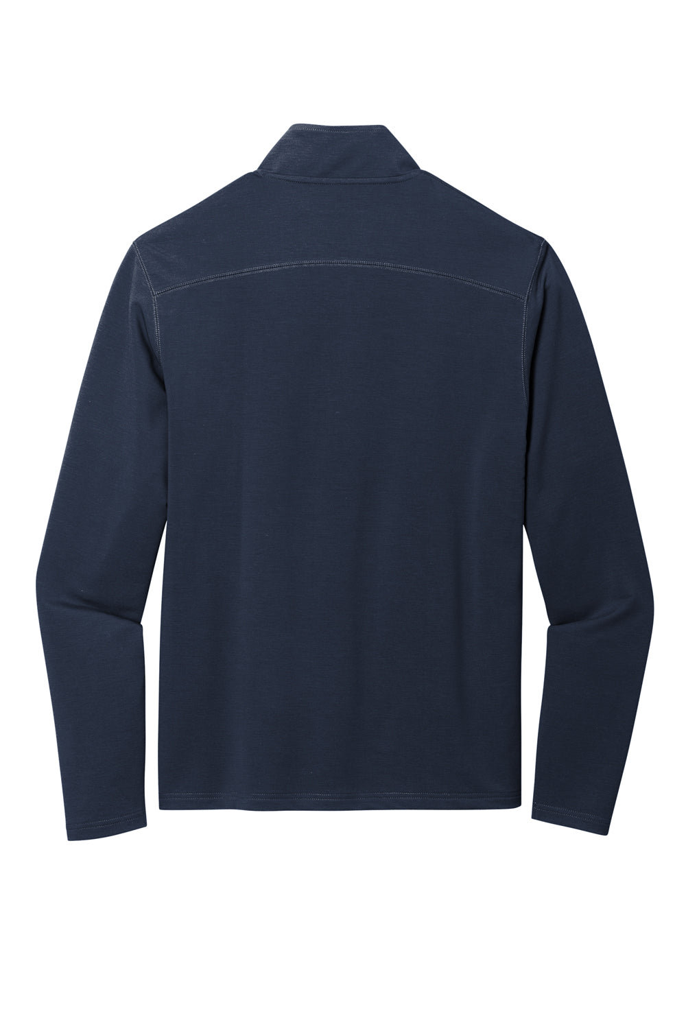 Port Authority K825 Mens Microterry Snag Resistant 1/4 Zip Sweatshirt River Navy Blue Flat Back