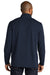 Port Authority K825 Mens Microterry Snag Resistant 1/4 Zip Sweatshirt River Navy Blue Model Back