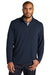 Port Authority K825 Mens Microterry Snag Resistant 1/4 Zip Sweatshirt River Navy Blue Model Front