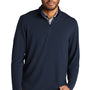 Port Authority Mens Microterry Snag Resistant 1/4 Zip Sweatshirt - River Navy Blue