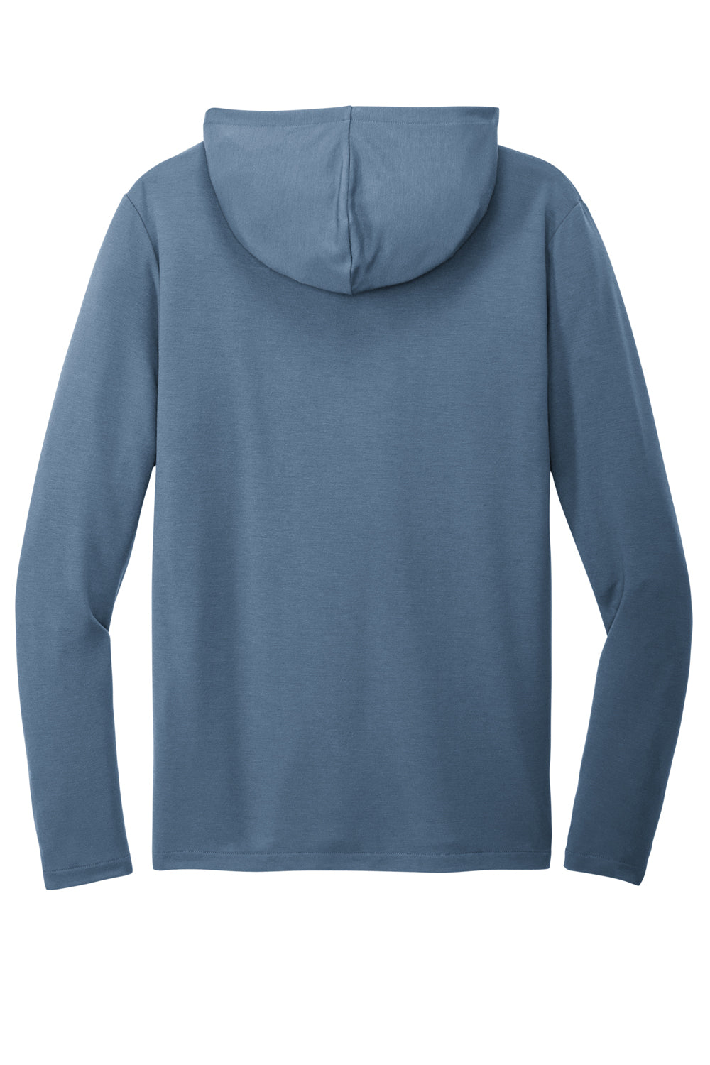 Port Authority K826 Mens Microterry Snag Resistant Hooded Sweatshirt Hoodie Dusk Blue Flat Back