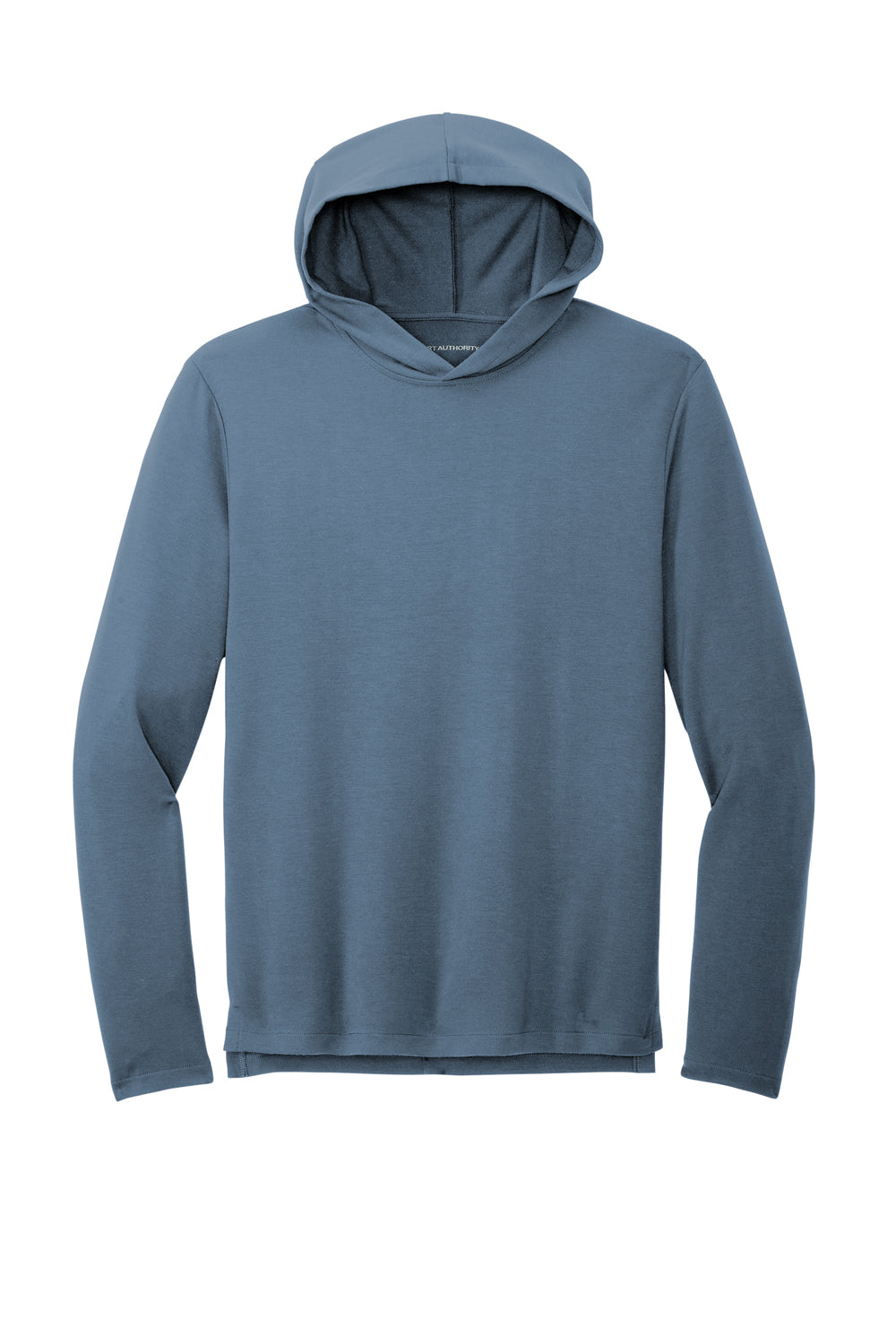 Port Authority K826 Mens Microterry Snag Resistant Hooded Sweatshirt Hoodie Dusk Blue Flat Front