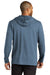 Port Authority K826 Mens Microterry Snag Resistant Hooded Sweatshirt Hoodie Dusk Blue Model Back