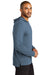 Port Authority K826 Mens Microterry Snag Resistant Hooded Sweatshirt Hoodie Dusk Blue Model Side