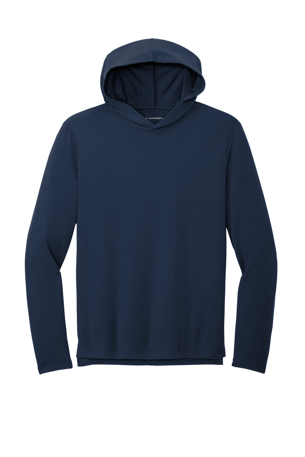 Port Authority K826 Mens Microterry Snag Resistant Hooded Sweatshirt Hoodie River Navy Blue Flat Front