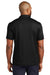 Port Authority K830 Mens Fine Pique Moisture Wicking Short Sleeve Polo Shirt Heather Black Model Back