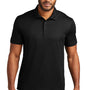 Port Authority Mens Fine Pique Moisture Wicking Short Sleeve Polo Shirt - Heather Black