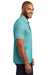 Port Authority K830 Mens Fine Pique Moisture Wicking Short Sleeve Polo Shirt Heather Dark Teal Model Side