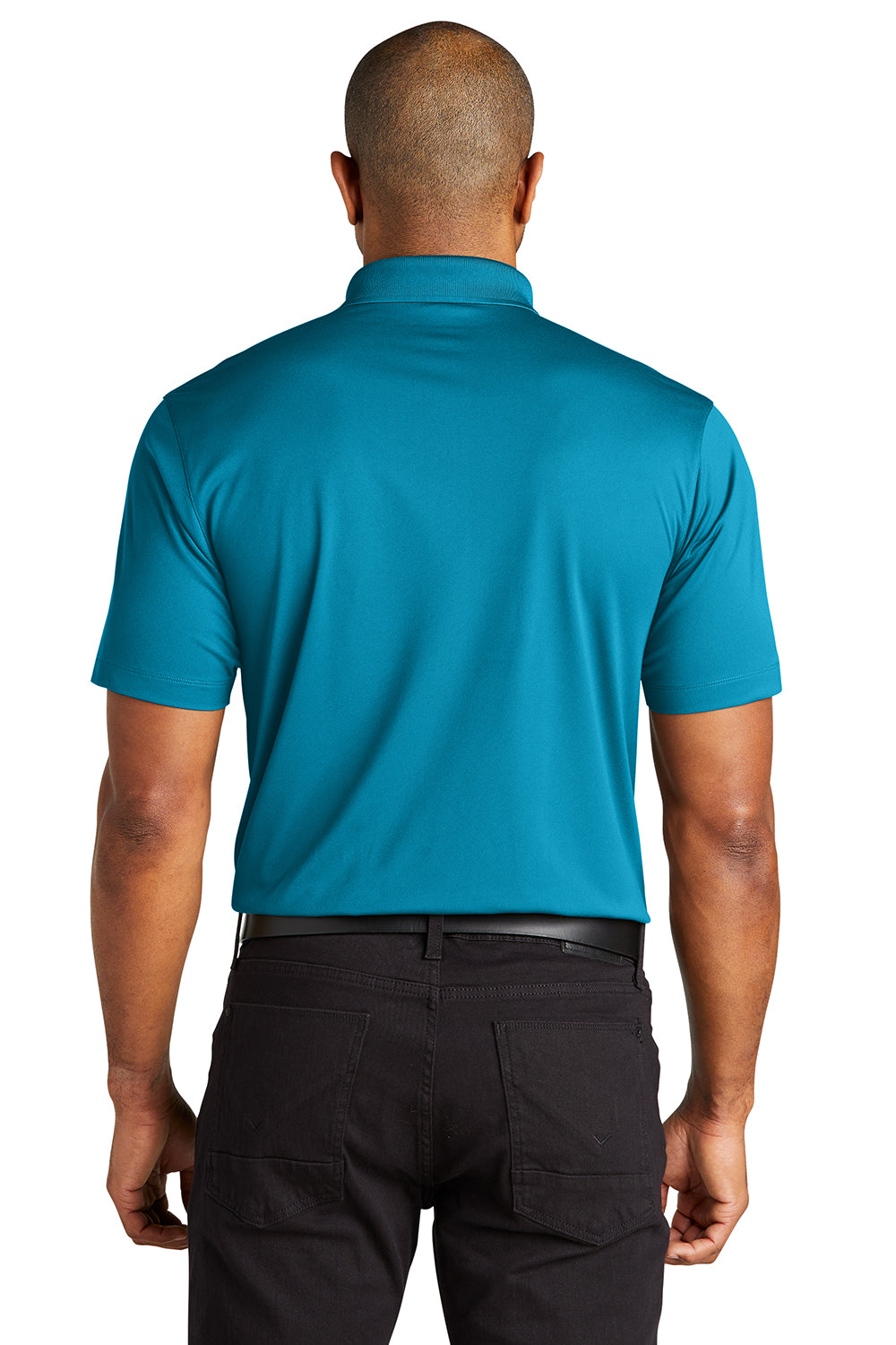 Port Authority K863 Mens C-Free Performance Moisture Wicking Short Sleeve Polo Shirt Parcel Blue Model Back