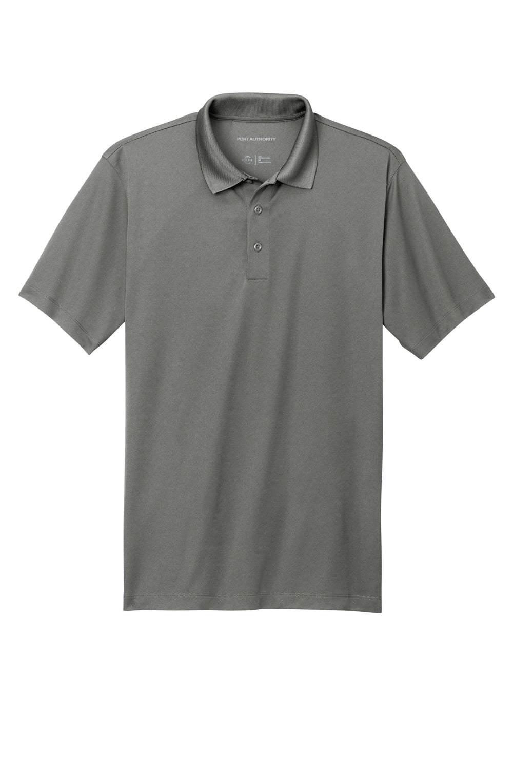 Port Authority K863 Mens C-Free Performance Moisture Wicking Short Sleeve Polo Shirt Smoke Grey Flat Front