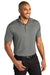 Port Authority K863 Mens C-Free Performance Moisture Wicking Short Sleeve Polo Shirt Smoke Grey Model 3q