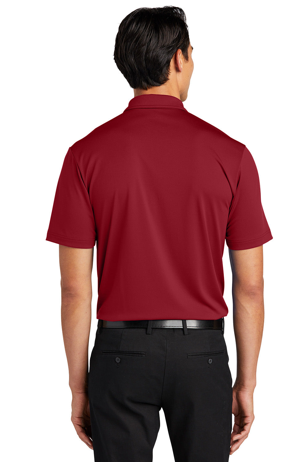 Port Authority K864 Mens C-Free Performance Moisture Wicking Short Sleeve Polo Shirt Rich Red Model Back