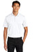 Port Authority K864 Mens C-Free Performance Moisture Wicking Short Sleeve Polo Shirt White Model Front