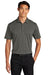 Port Authority K864 Mens C-Free Performance Moisture Wicking Short Sleeve Polo Shirt Steel Grey Model Front