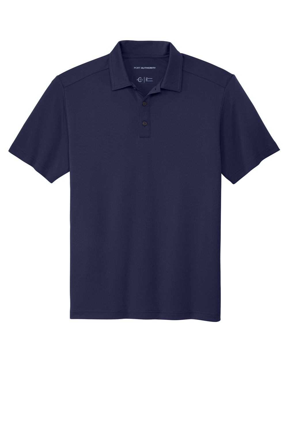 Port Authority K864 Mens C-Free Performance Moisture Wicking Short Sleeve Polo Shirt True Navy Blue Flat Front