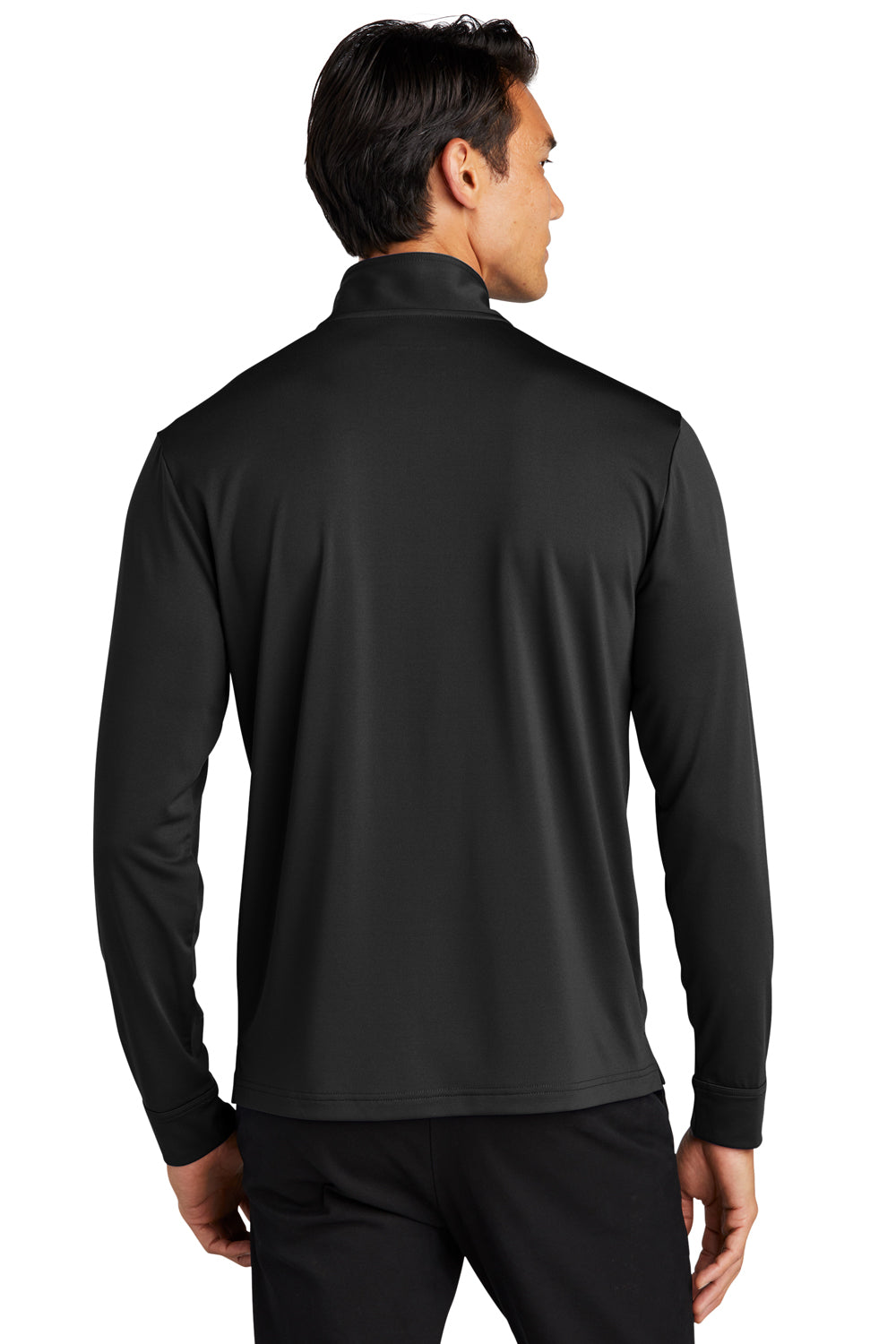 Port Authority K865 Mens C-Free Performance Moisture Wicking 1/4 Zip Sweatshirt Deep Black Model Back