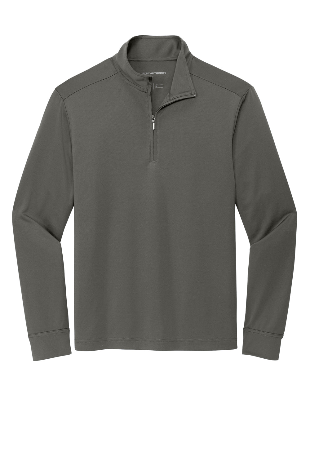 Port Authority K865 Mens C-Free Performance Moisture Wicking 1/4 Zip Sweatshirt Steel Grey Flat Front