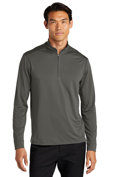 Port Authority K865 Mens C-Free Performance Moisture Wicking 1/4 Zip Sweatshirt Steel Grey Model Front