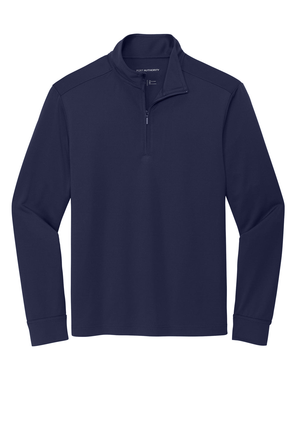 Port Authority K865 Mens C-Free Performance Moisture Wicking 1/4 Zip Sweatshirt True Navy Blue Flat Front