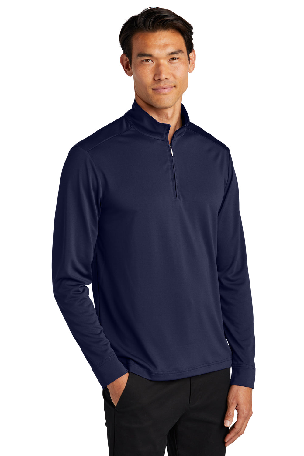 Port Authority K865 Mens C-Free Performance Moisture Wicking 1/4 Zip Sweatshirt True Navy Blue Model 3q