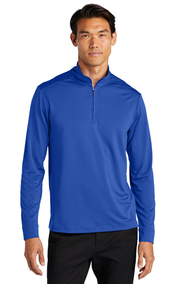 Port Authority K865 Mens C-Free Performance Moisture Wicking 1/4 Zip Sweatshirt True Royal Blue Model Front