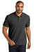 Port Authority K867 Mens C-FREE Pique Short Sleeve Polo Shirt Heather Charcoal Grey Model Front