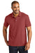 Port Authority K867 Mens C-FREE Pique Short Sleeve Polo Shirt Garnet Red Model Front