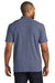 Port Authority K867 Mens C-FREE Pique Short Sleeve Polo Shirt Heather Navy Blue Model Back