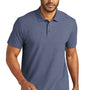 Port Authority Mens C-FREE Pique Short Sleeve Polo Shirt - Heather Navy Blue