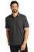 Port Authority K868 Mens C-FREE Pique Short Sleeve Polo Shirt w/ Pocket Heather Charcoal Grey Model Front