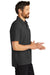 Port Authority K868 Mens C-FREE Pique Short Sleeve Polo Shirt w/ Pocket Heather Charcoal Grey Model Side