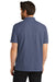 Port Authority K868 Mens C-FREE Pique Short Sleeve Polo Shirt w/ Pocket Heather Navy Blue Model Back