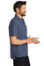 Port Authority K868 Mens C-FREE Pique Short Sleeve Polo Shirt w/ Pocket Heather Navy Blue Model Side