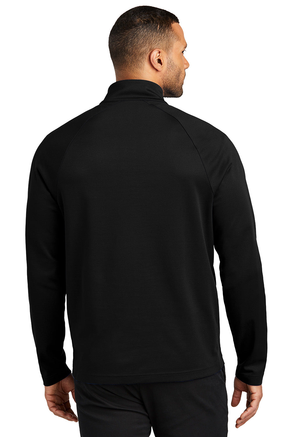 Port Authority K870 Mens C-FREE Cypress 1/4 Zip Sweatshirt Deep Black Model Back