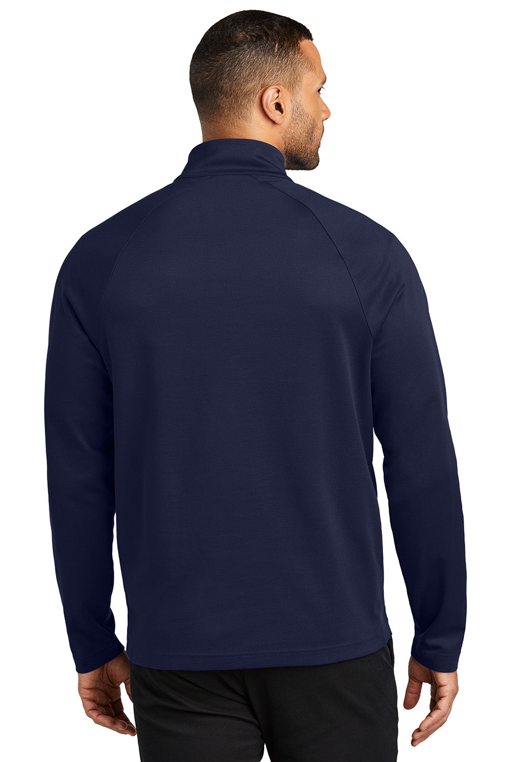 Port Authority K870 Mens C-FREE Cypress 1/4 Zip Sweatshirt True Navy Blue Model Back