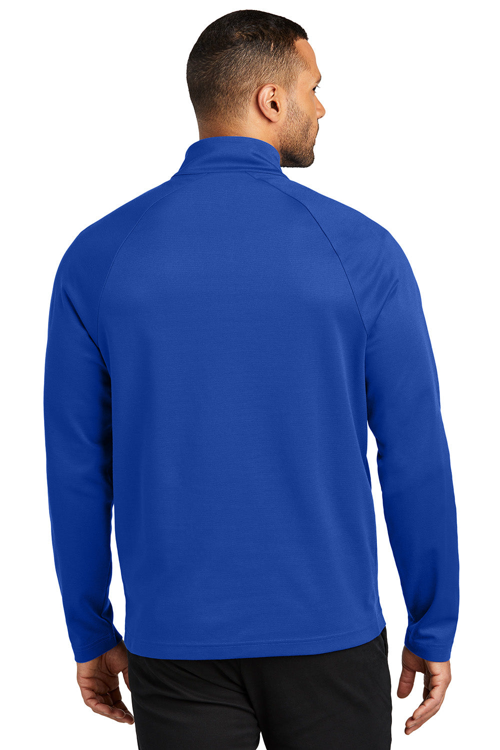 Port Authority K870 Mens C-FREE Cypress 1/4 Zip Sweatshirt True Royal Blue Model Back