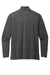 Port Authority K880 Mens C-FREE Double Knit 1/4 Zip Sweatshirt Heather Steel Grey Flat Back