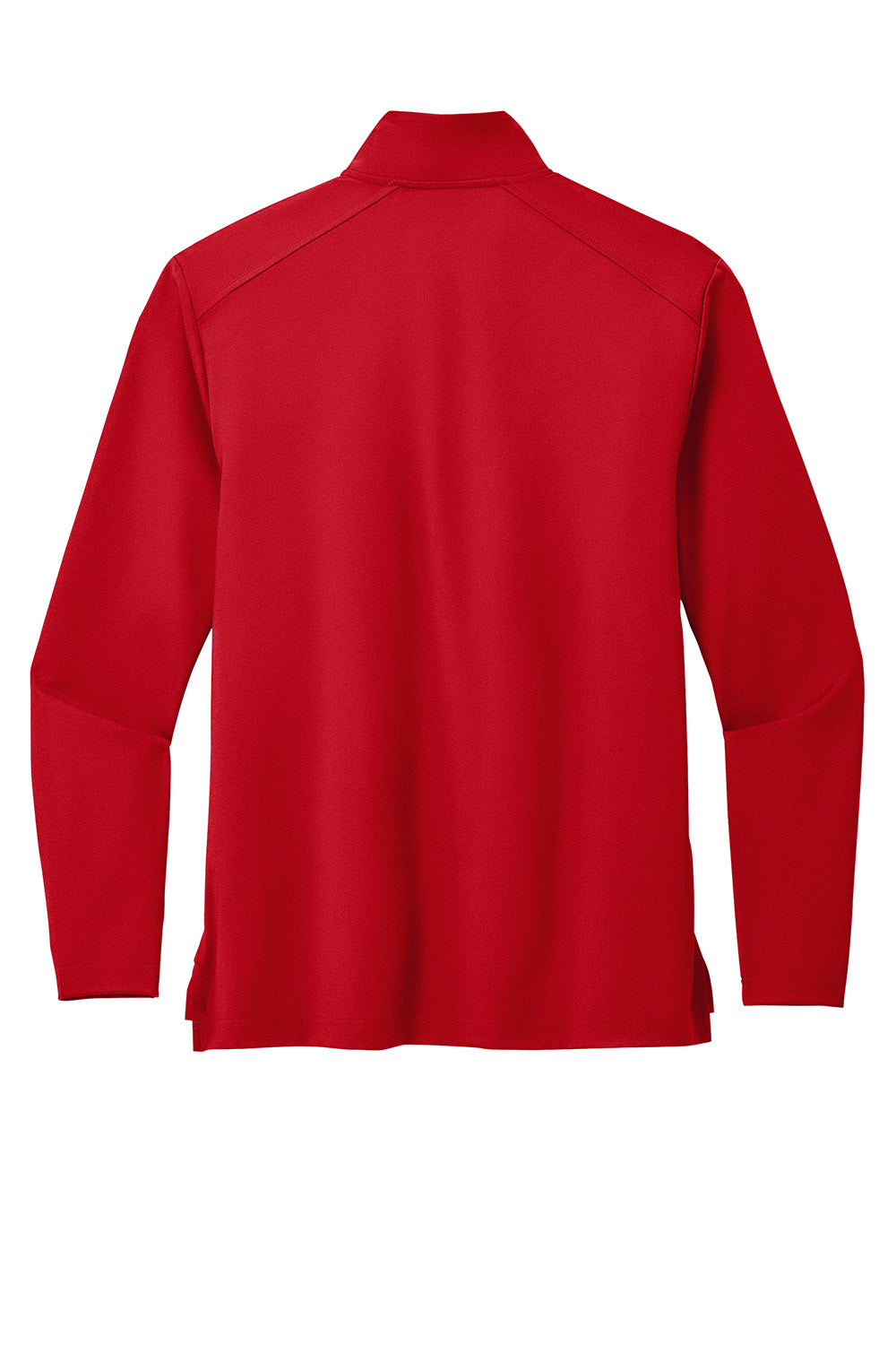 Port Authority K880 Mens C-FREE Double Knit 1/4 Zip Sweatshirt Rich Red Flat Back