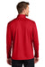 Port Authority K880 Mens C-FREE Double Knit 1/4 Zip Sweatshirt Rich Red Model Back