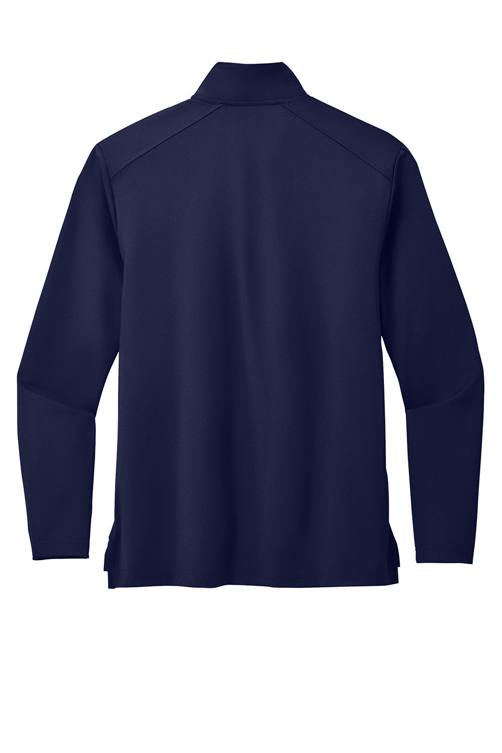 Port Authority K880 Mens C-FREE Double Knit 1/4 Zip Sweatshirt True Navy Blue Flat Back