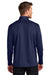 Port Authority K880 Mens C-FREE Double Knit 1/4 Zip Sweatshirt True Navy Blue Model Back