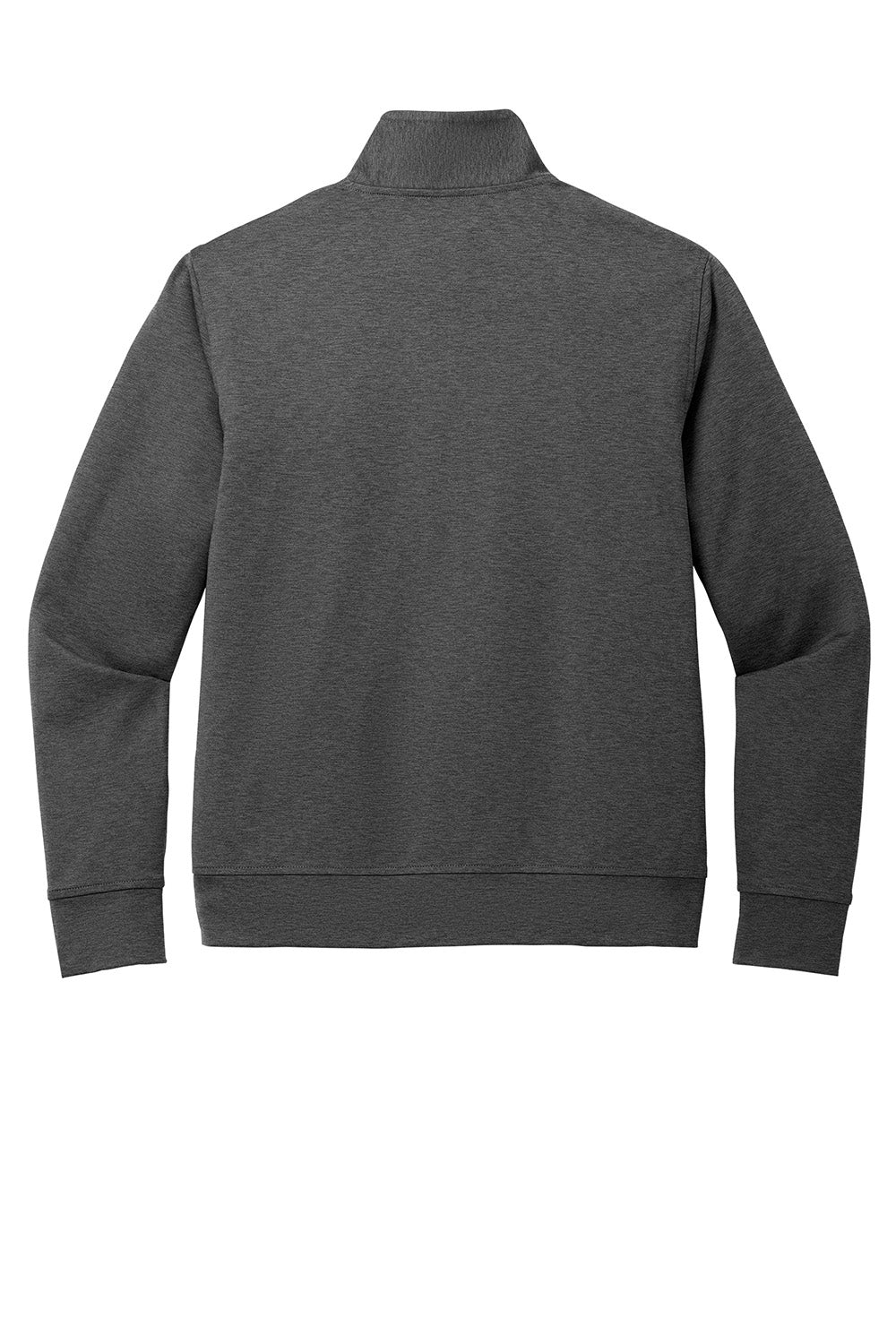 Port Authority K881 Mens C-FREE Double Knit Full Zip Sweatshirt Heather Steel Grey Flat Back